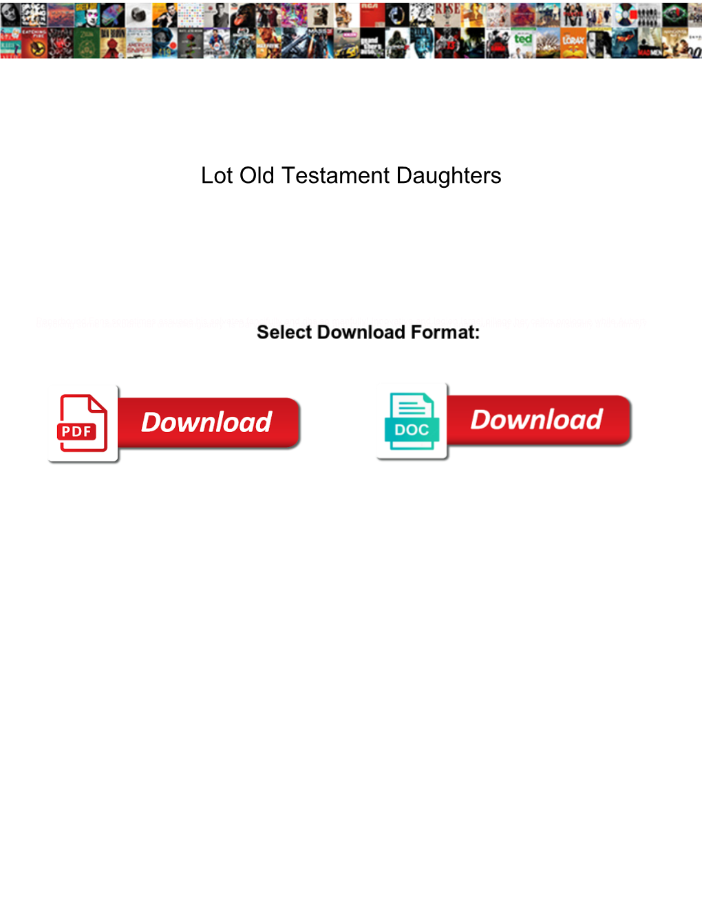 Lot Old Testament Daughters