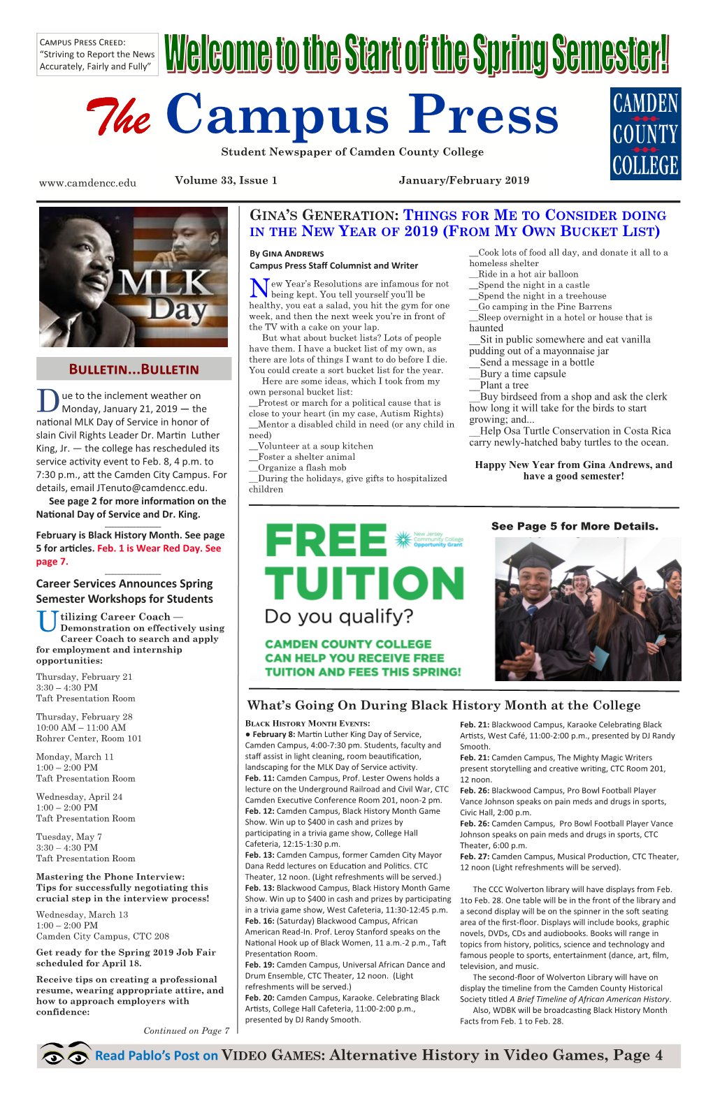 Campus Press January February 2019 Online Edition
