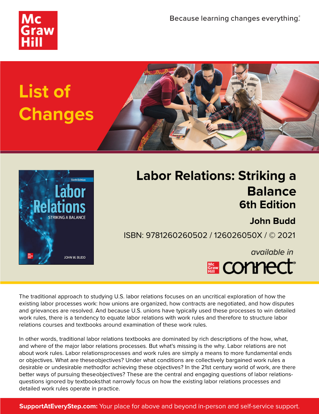 Labor Relations: Striking a Balance 6Th Edition John Budd ISBN: 9781260260502 / 126026050X / © 2021