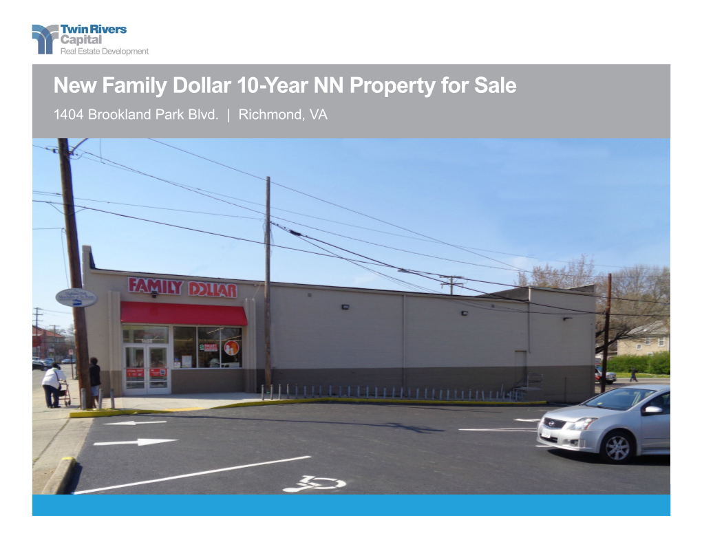 New Family Dollar 10-Year NN Property for Sale 1404 Brookland Park Blvd