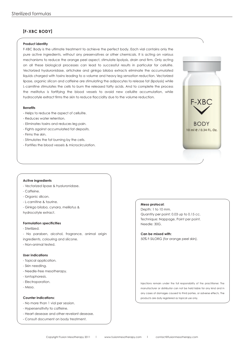 Sterilized Formulas