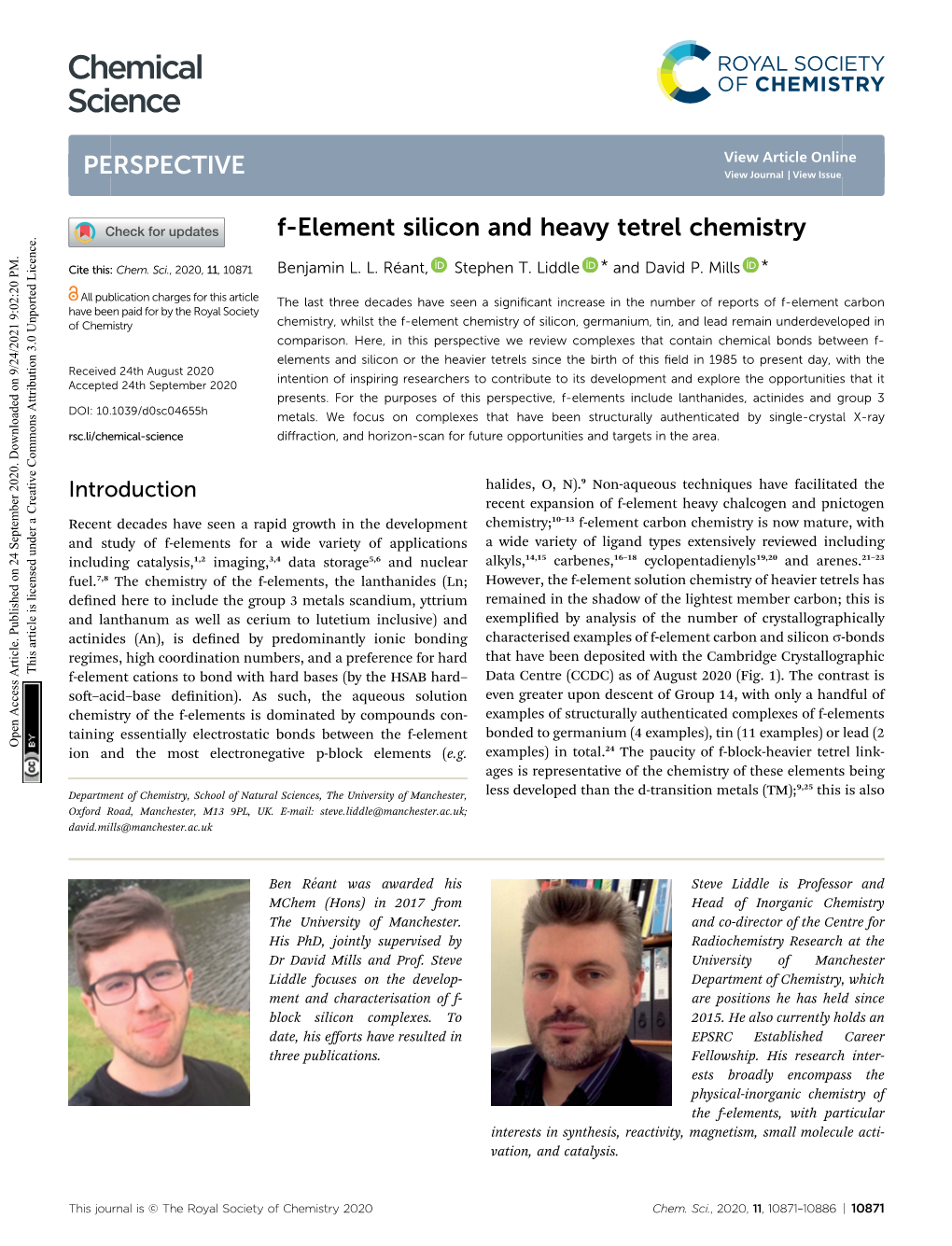 F-Element Silicon and Heavy Tetrel Chemistry