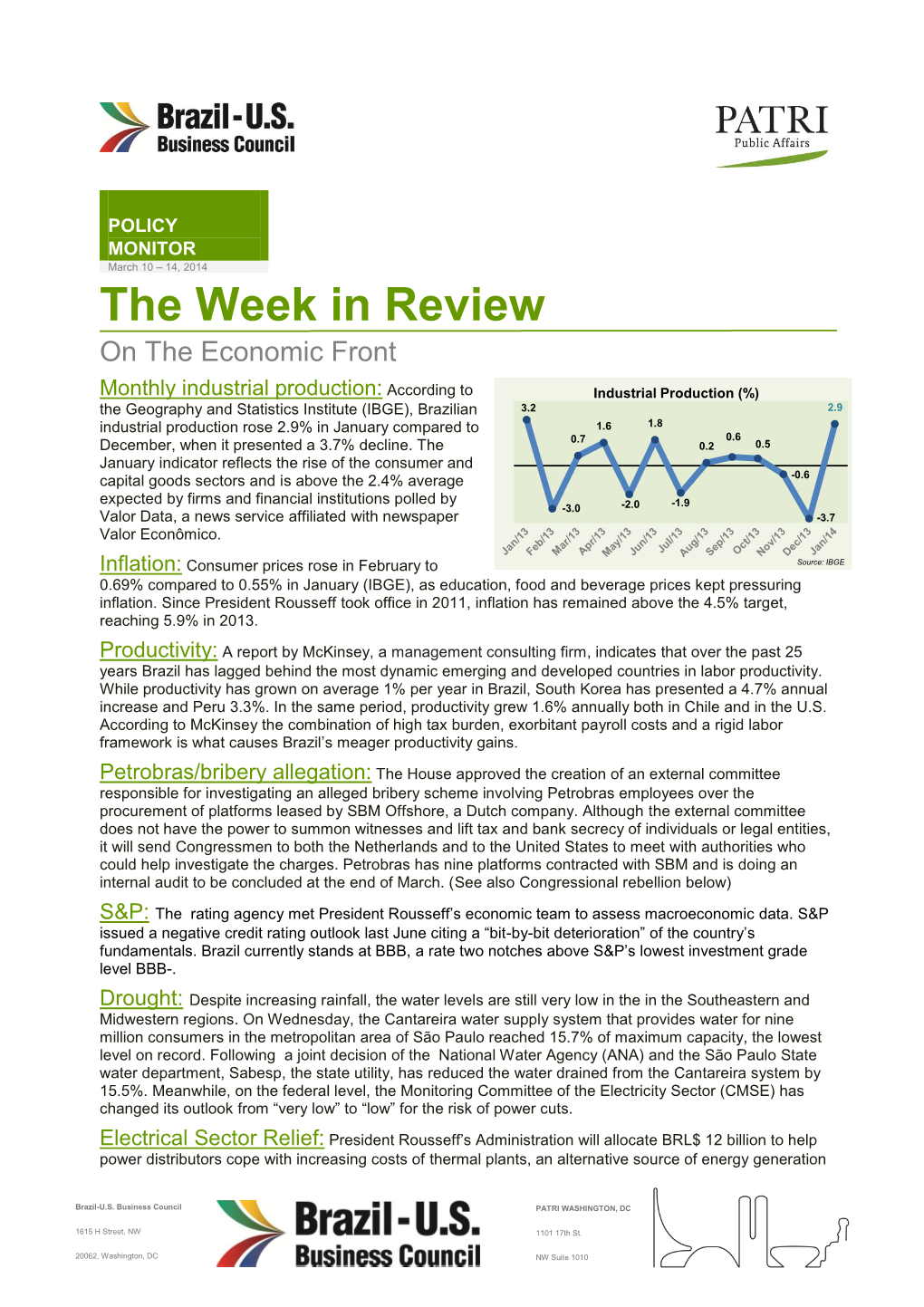 The Week in Review on the Economic Front