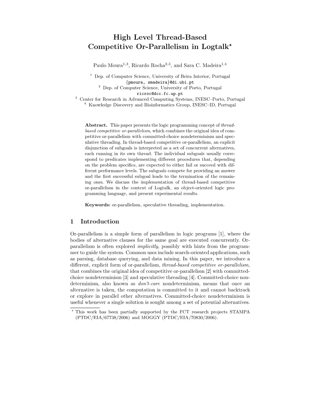 High Level Thread-Based Competitive Or-Parallelism in Logtalk*