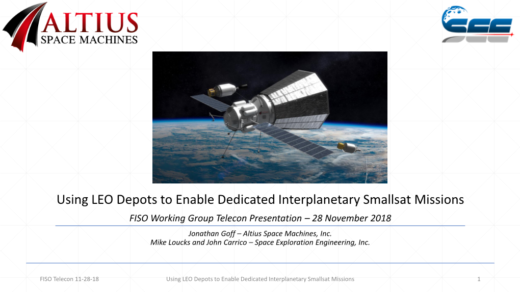 Using LEO Depots to Enable Dedicated Interplanetary Smallsat