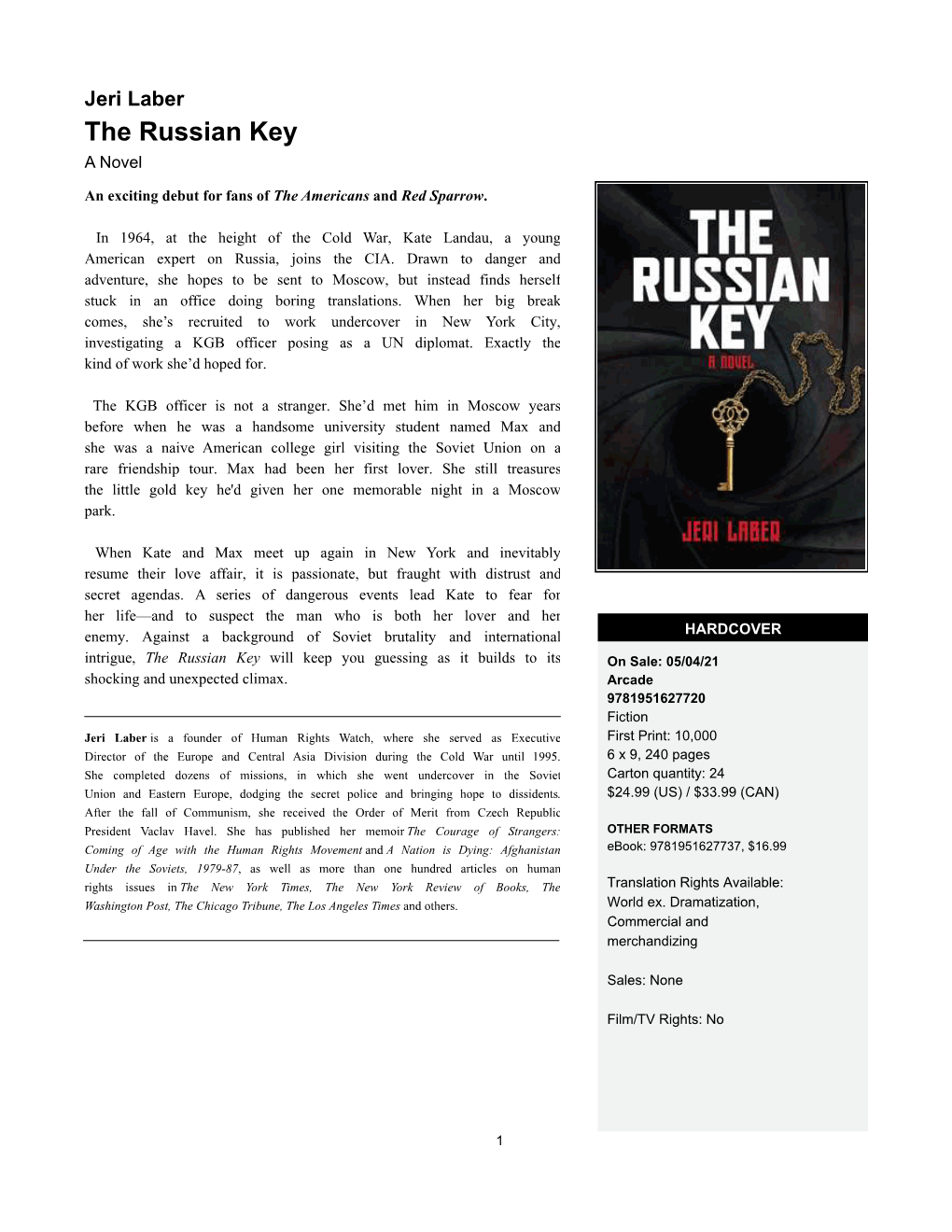 The Russian Key a Novel