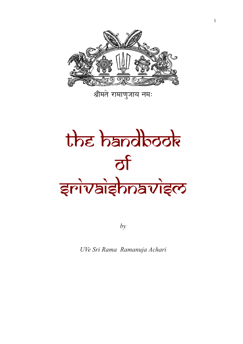 The Handbook of Srivaishnavism