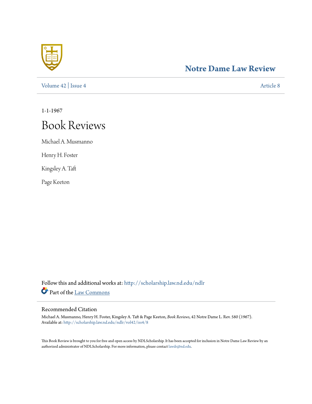 Notre Dame Law Review