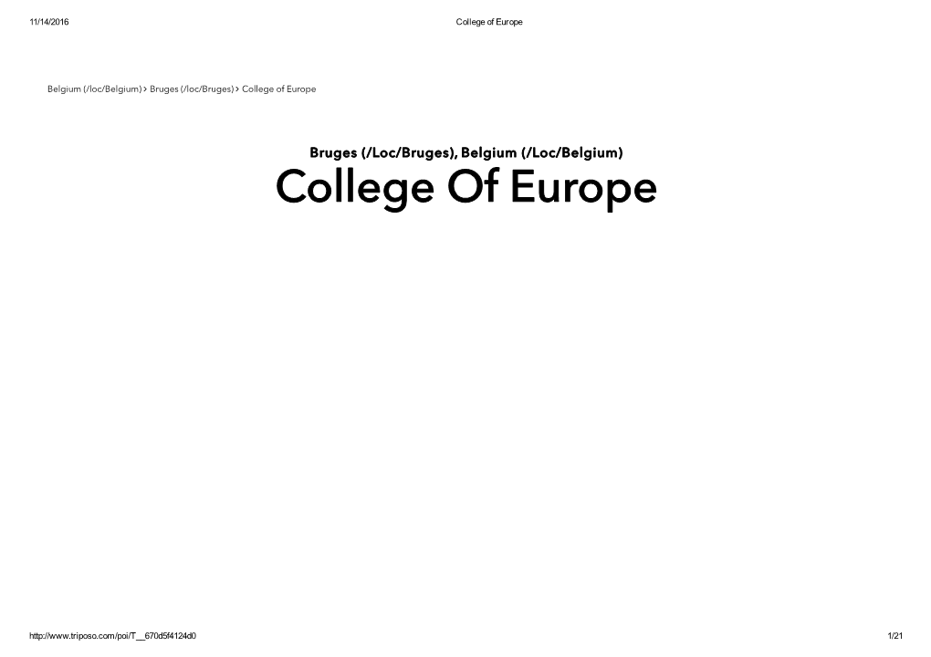 College of Europe