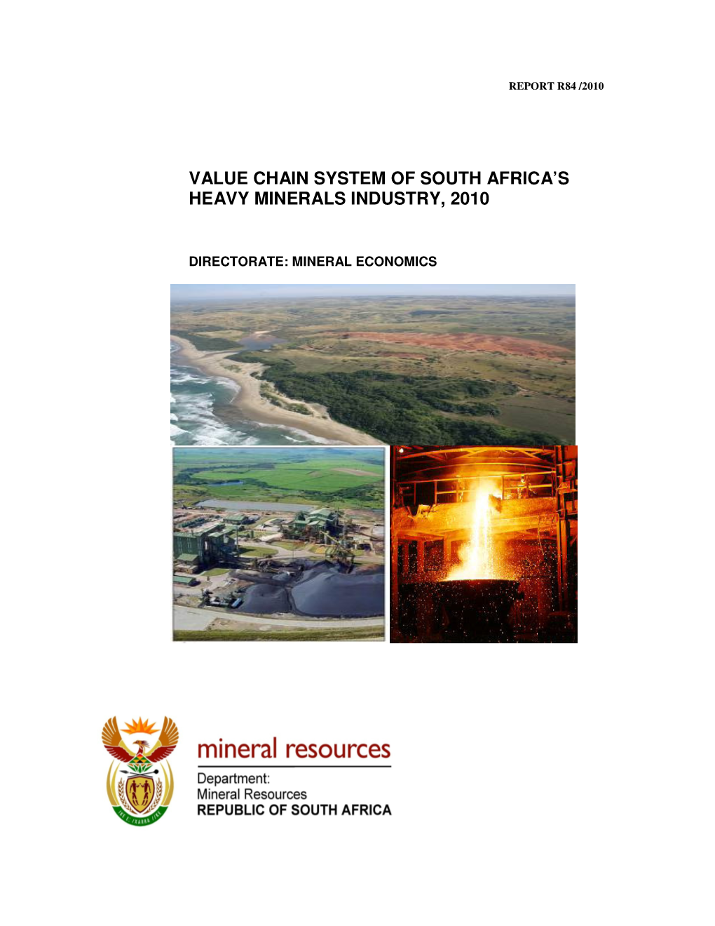 Value Chain System of South Africa's Heavy Minerals Industry, 2010