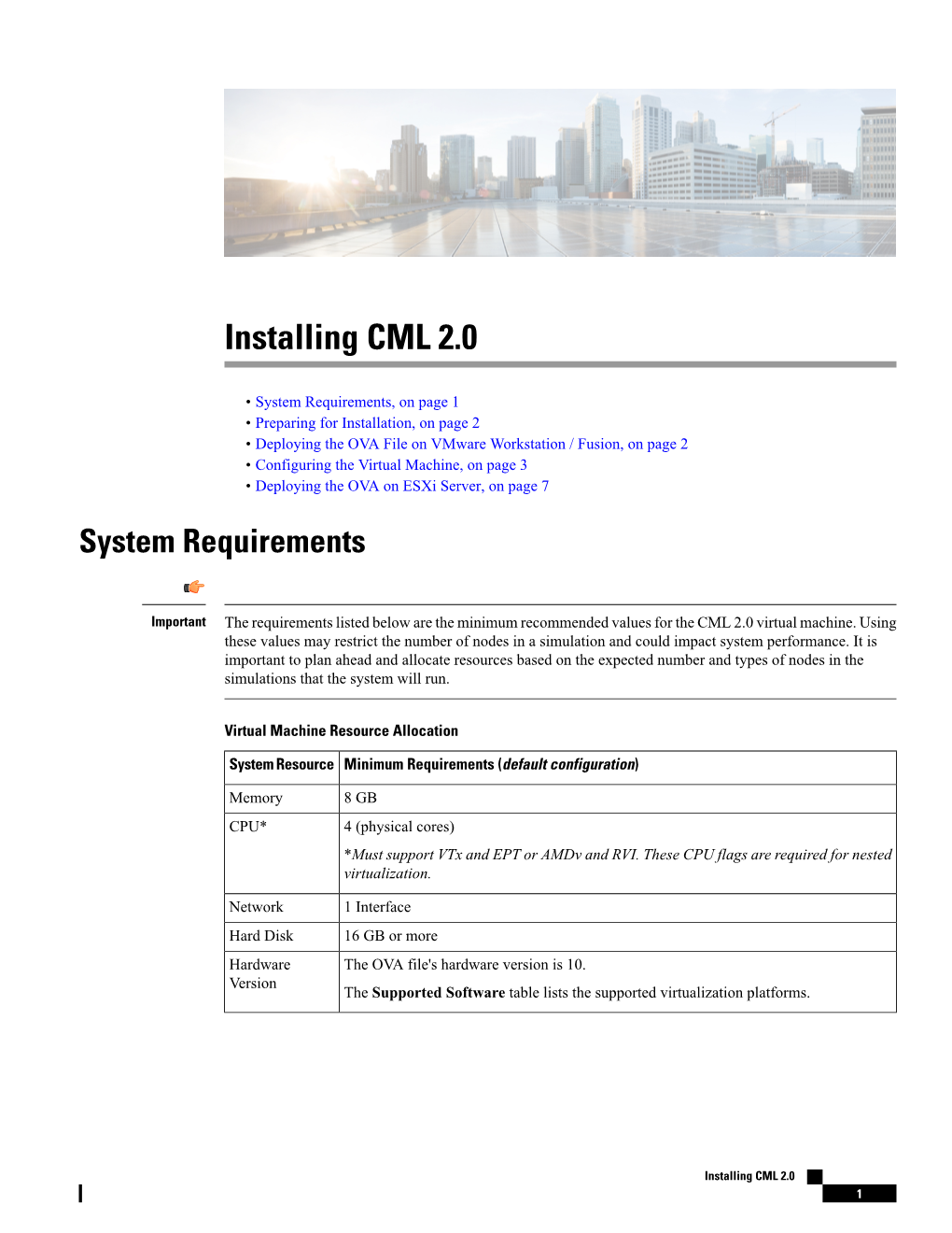 Installing CML 2.0