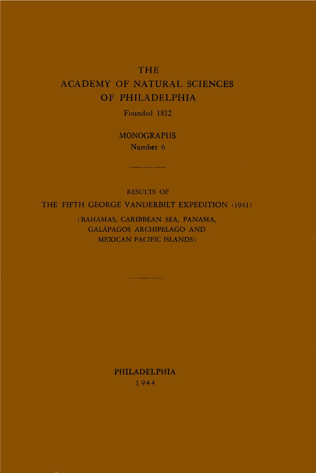 The Birds. In: Results of the Fifth George Vanderbilt Expedition (1941)