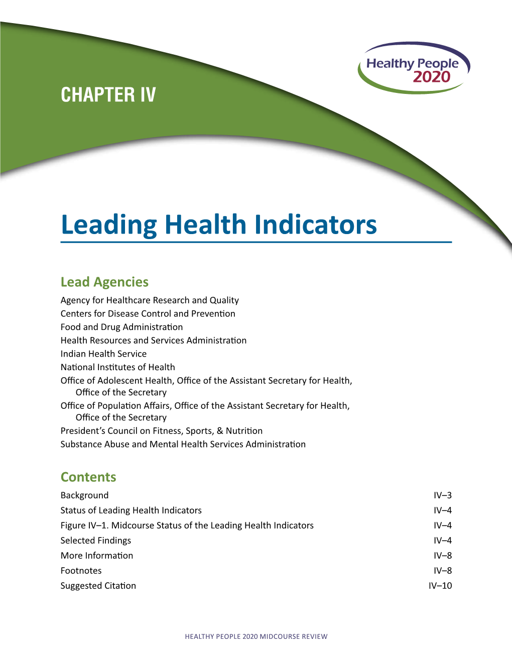 Leading Health Indicators