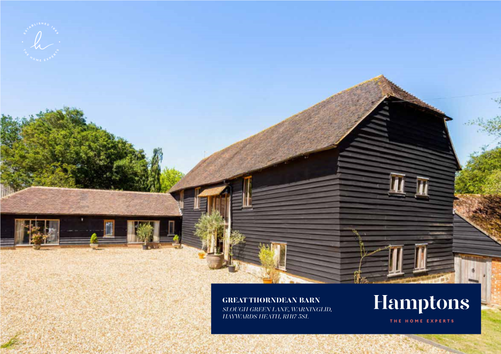 Great Thorndean Barn Slough Green Lane, Warninglid, Haywards Heath, Rh17 5Sl