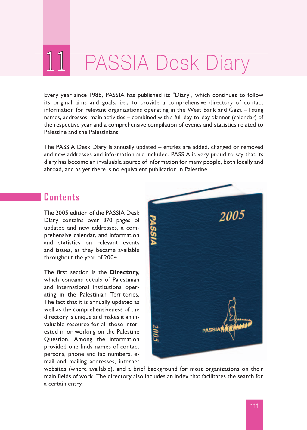 PASSIA Desk Diary