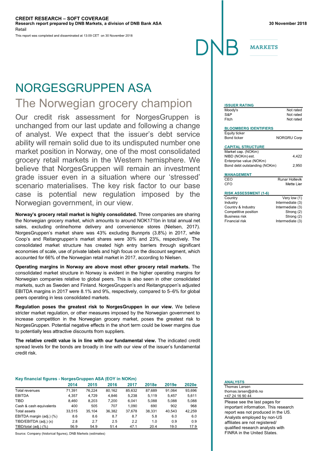 NORGESGRUPPEN ASA the Norwegian Grocery Champion