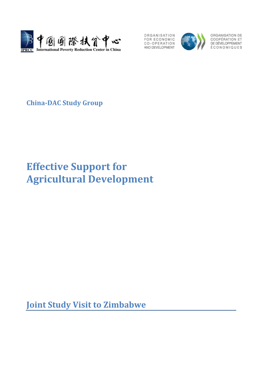 Effective Support for Agricultural Development