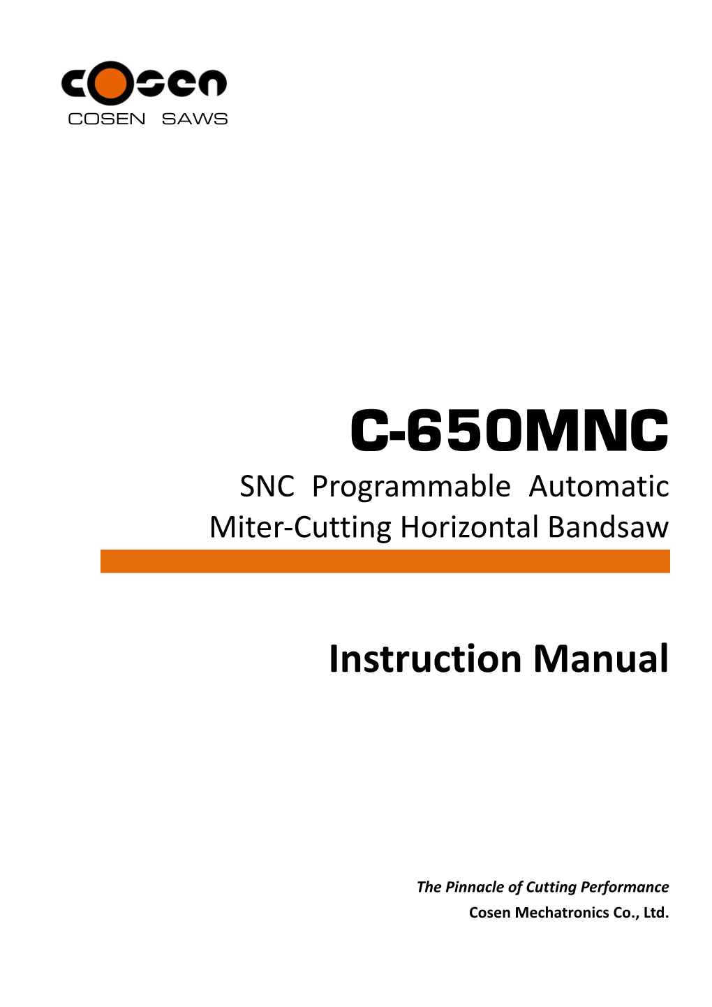 C-650MNC SNC Programmable Automatic Miter‐Cutting Horizontal Bandsaw