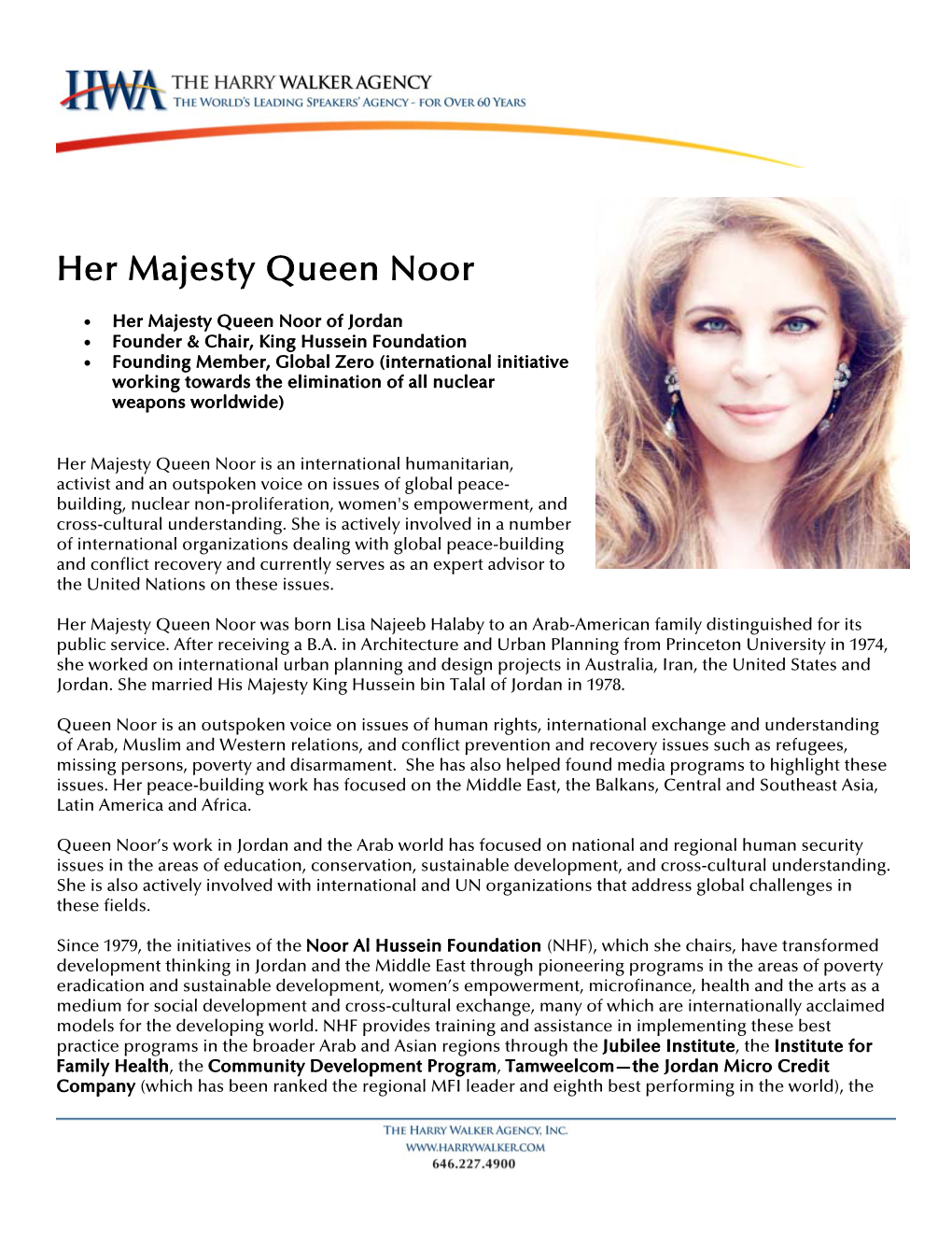 Her Majesty Queen Noor