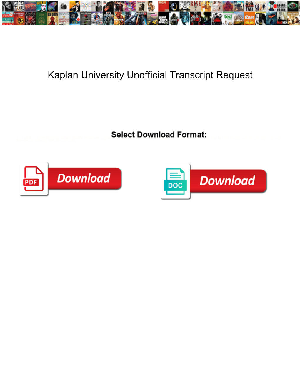 Kaplan University Unofficial Transcript Request