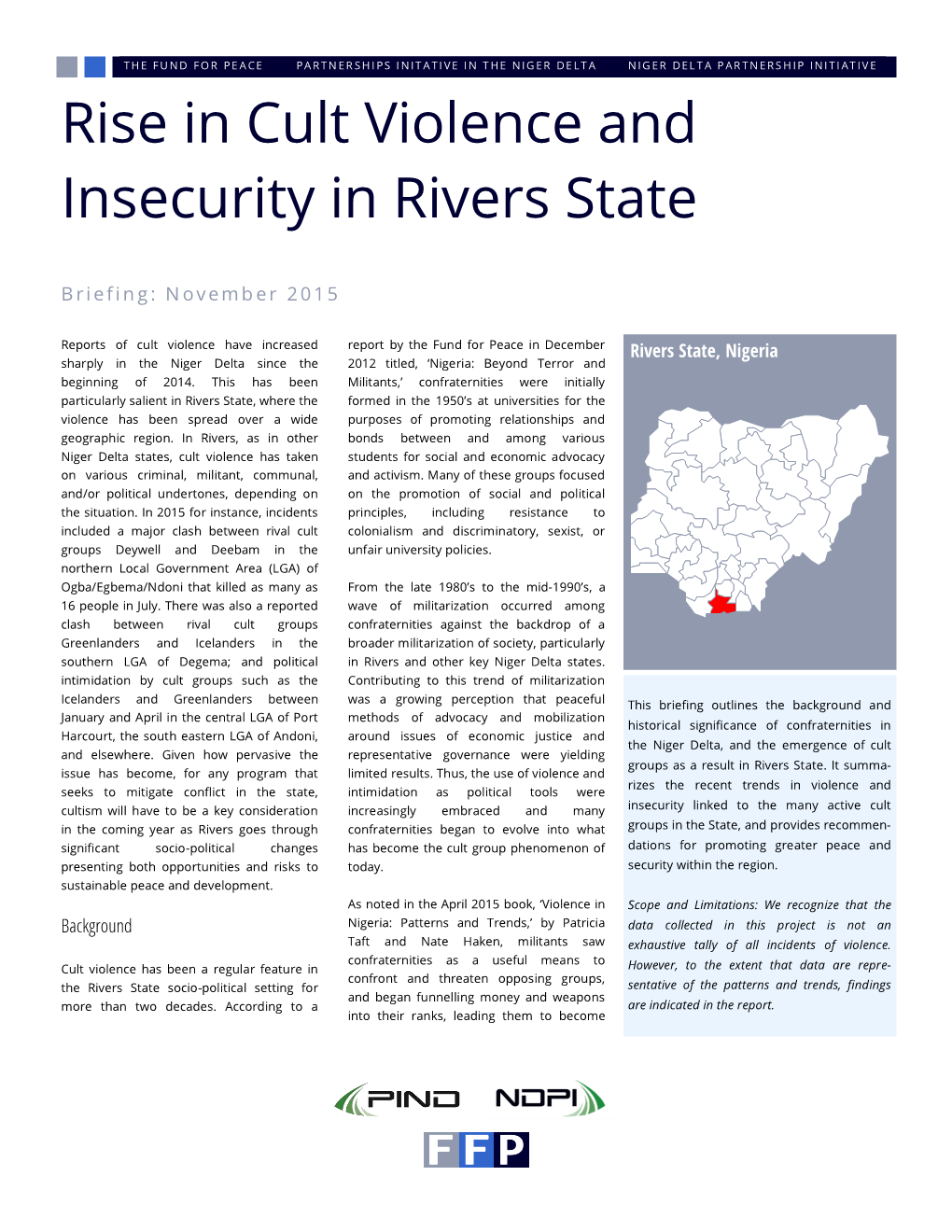 Rise in Cult Violence and Insecurity in Rivers State