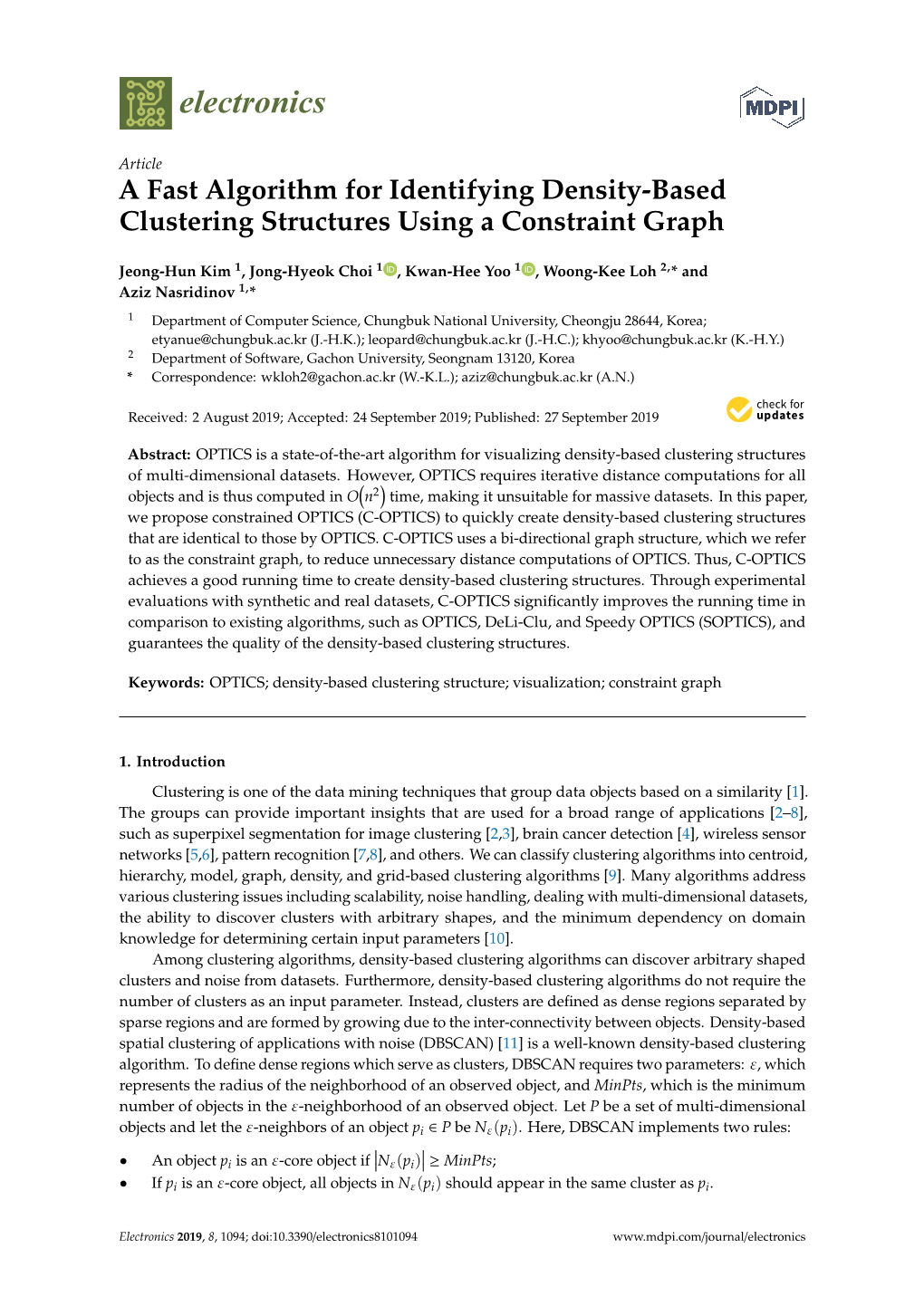 A Fast Algorithm for Identifying Density-Based Clustering Structures Using a Constraint Graph