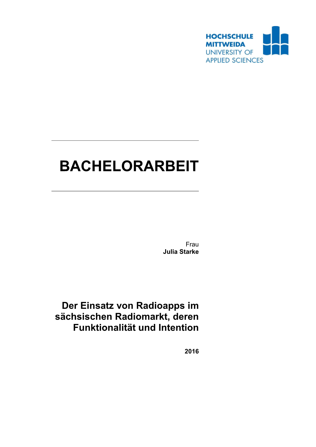 Bachelorarbeit