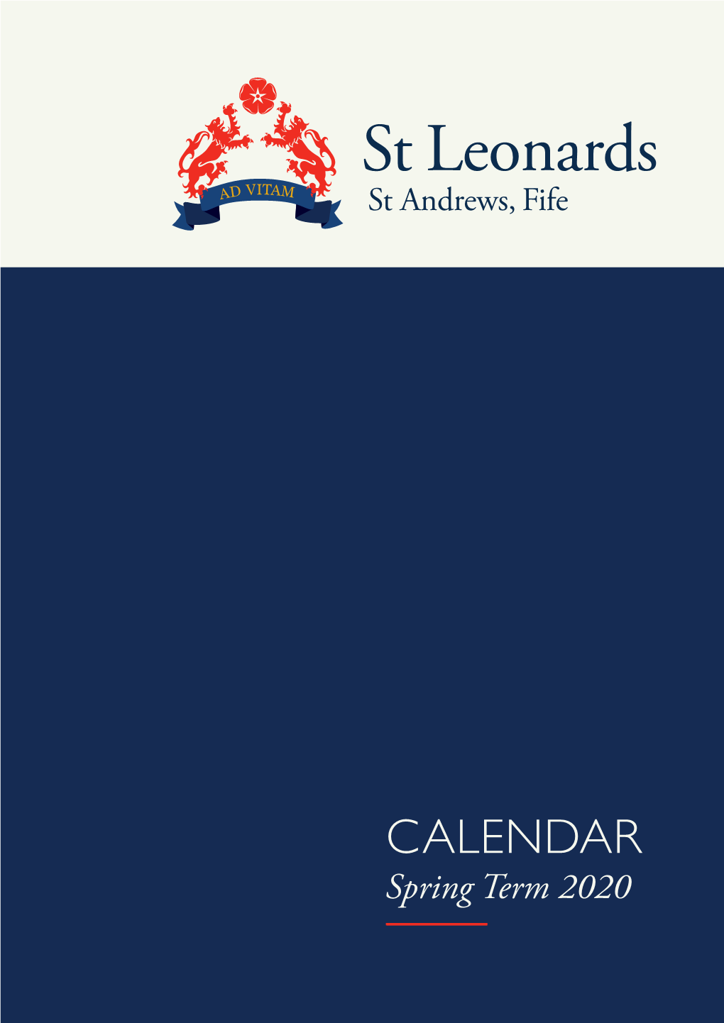 St Leonards School Calendar Spring 2020.Indd