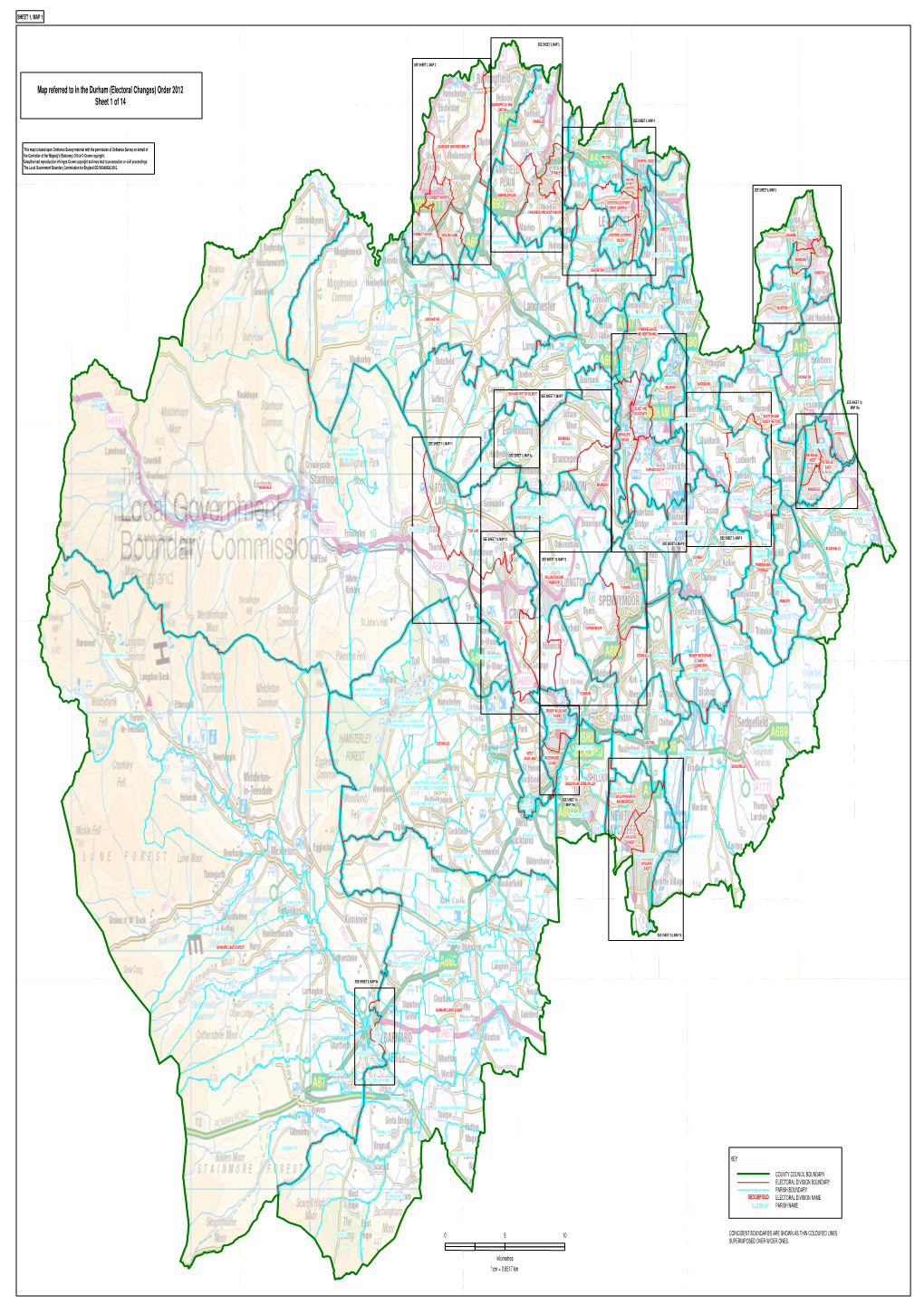 Map Referred to in the Durham (Electoral Changes) Order 2012