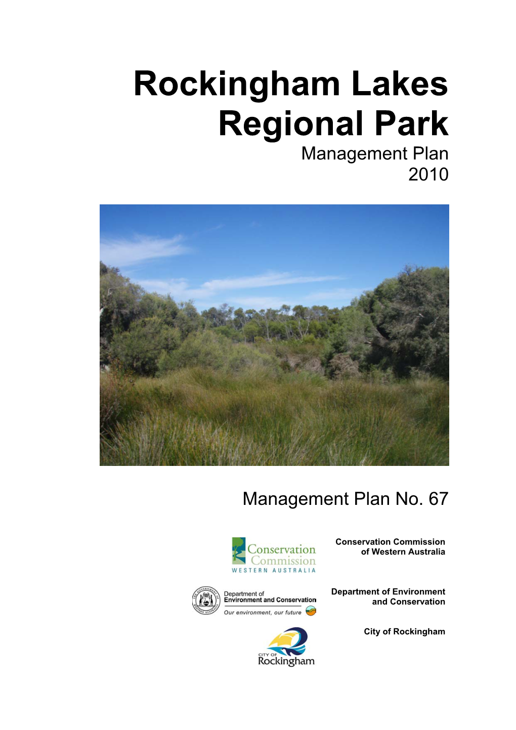 Rockingham Lakes Regional Park Management Plan 2010
