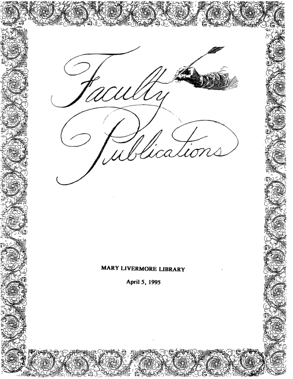 April 5. 1995 Faculty Publications 1994-95 Ash, A