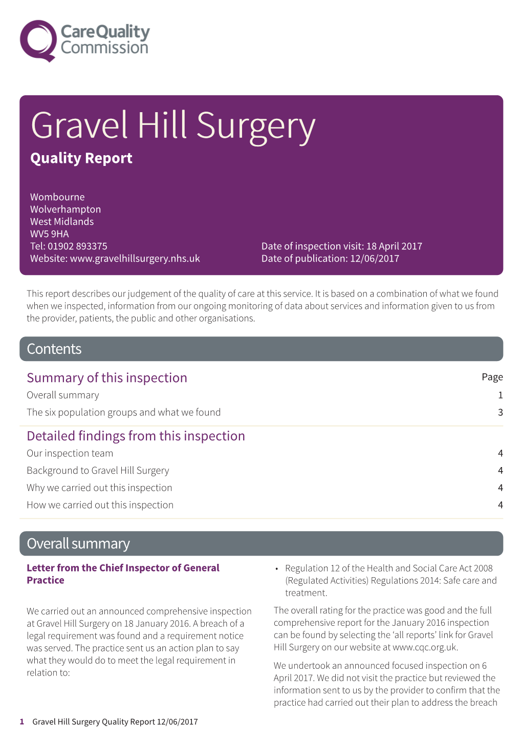 Gravel Hill Surgery Newapproachfocused Report