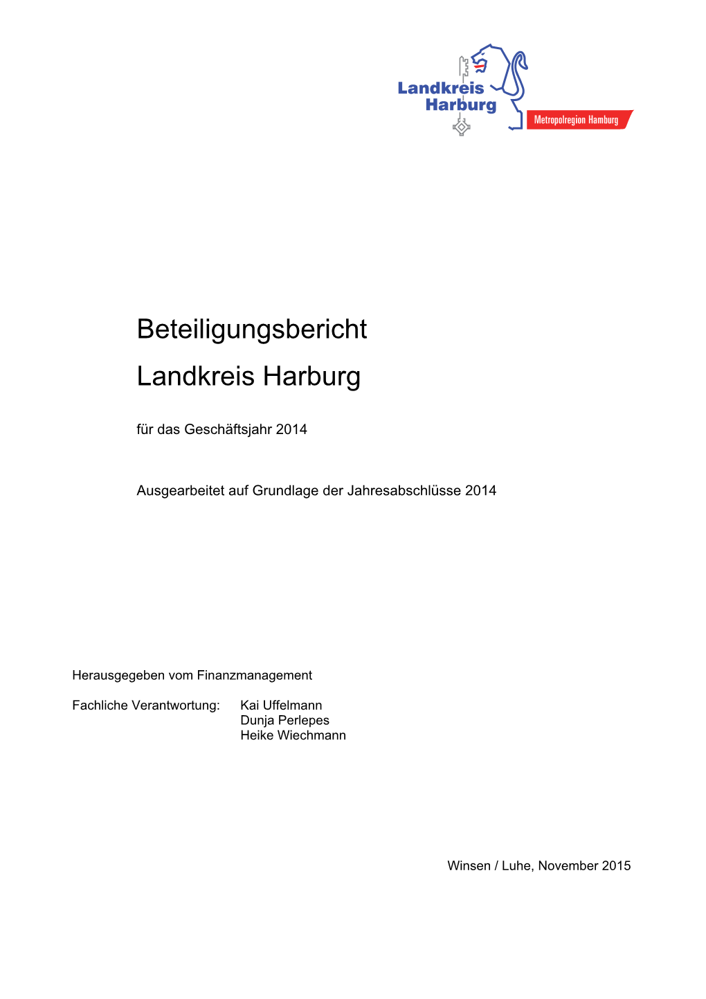 Beteiligungsbericht Landkreis Harburg