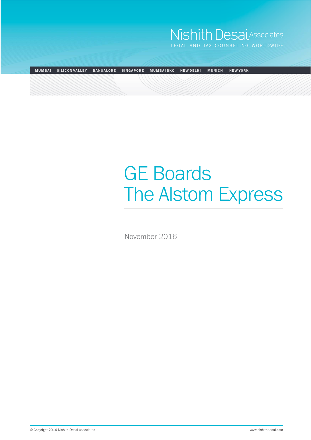 GE Boards the Alstom Express
