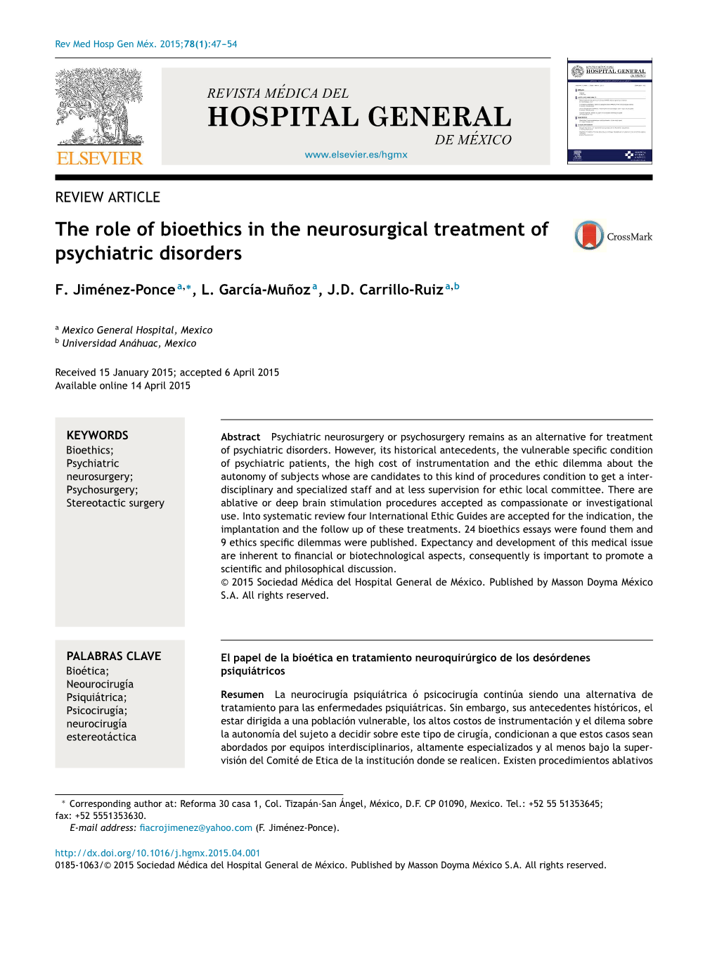 The Role of Bioethics in the Neurosurgical Treatment Of