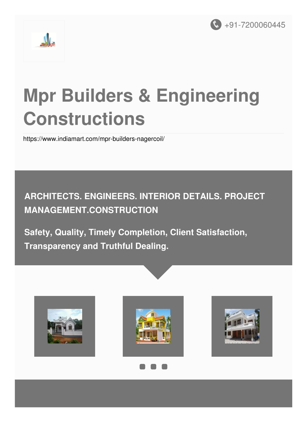 Mpr Builders & Engineering Constructions