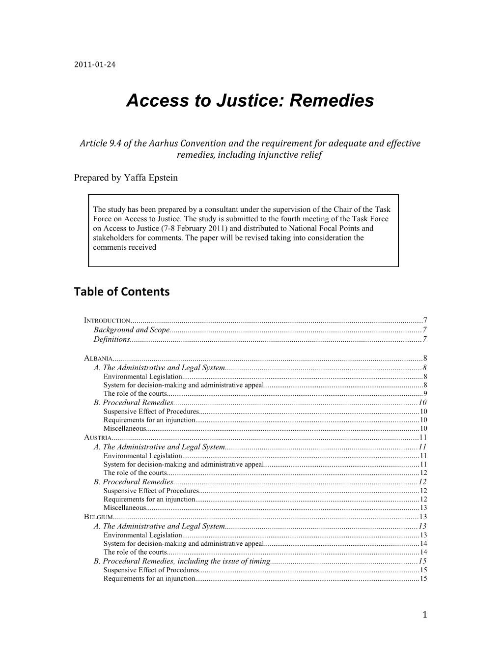 Access to Justice: Remedies