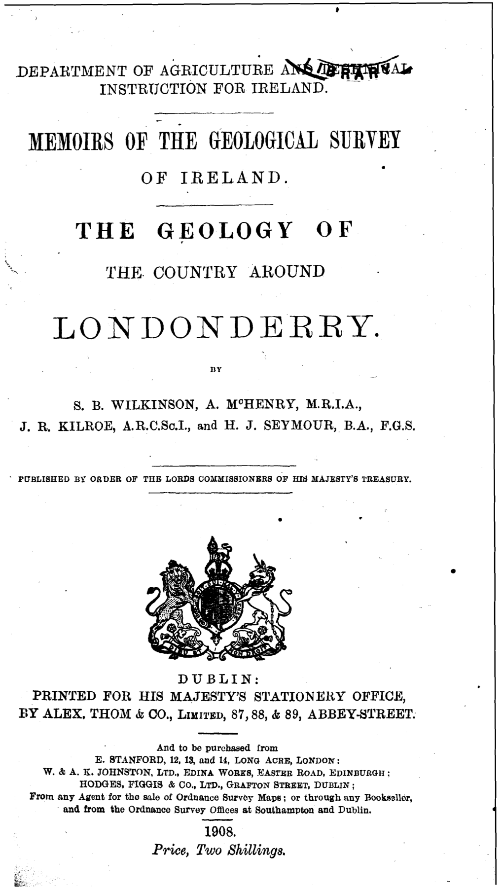 The Geology of the Country Around Londonderry