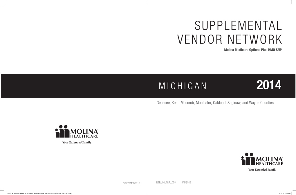 Michigan State Molina Medicare Supplemental Vendors