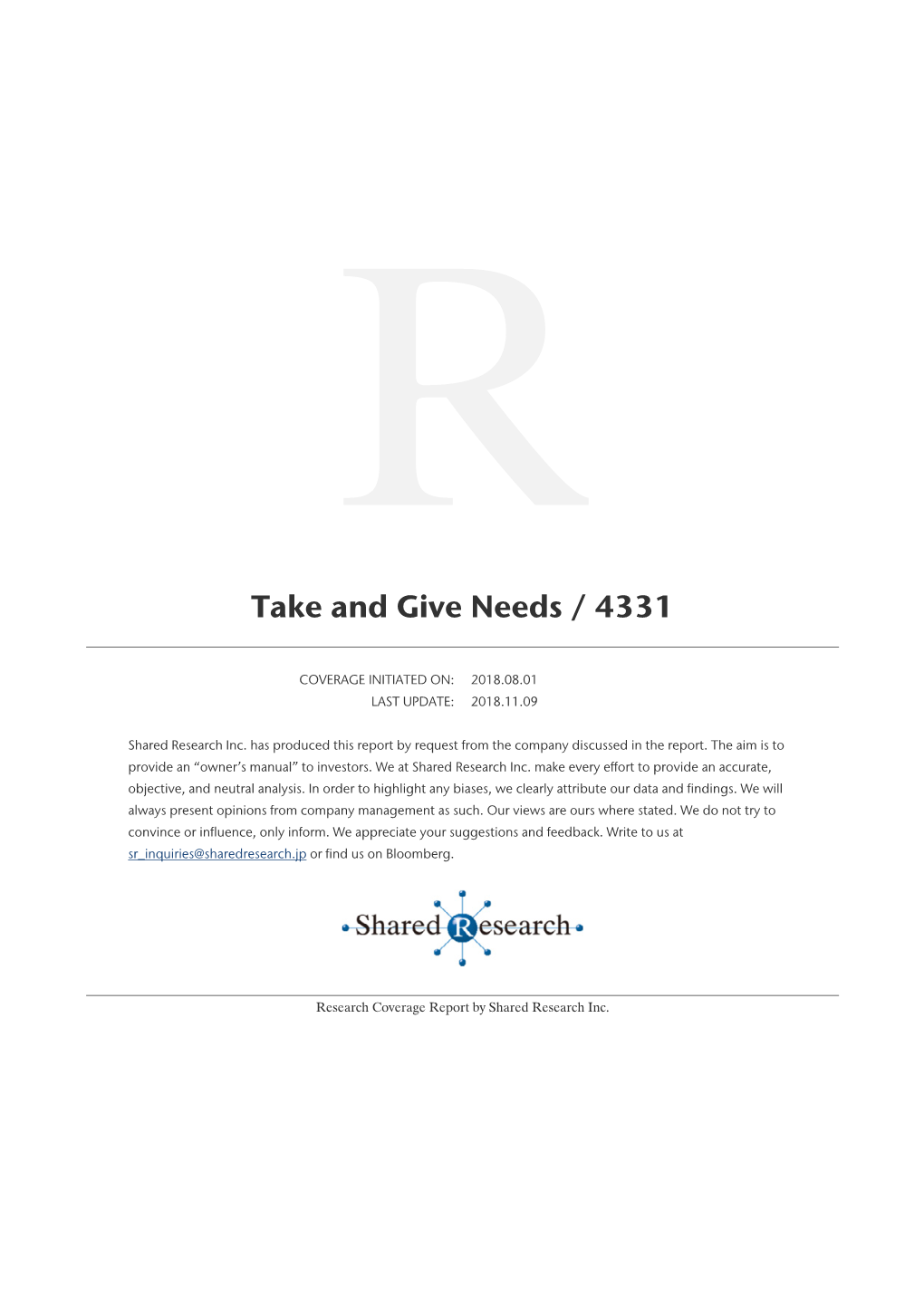 Take and Give Needs / 4331