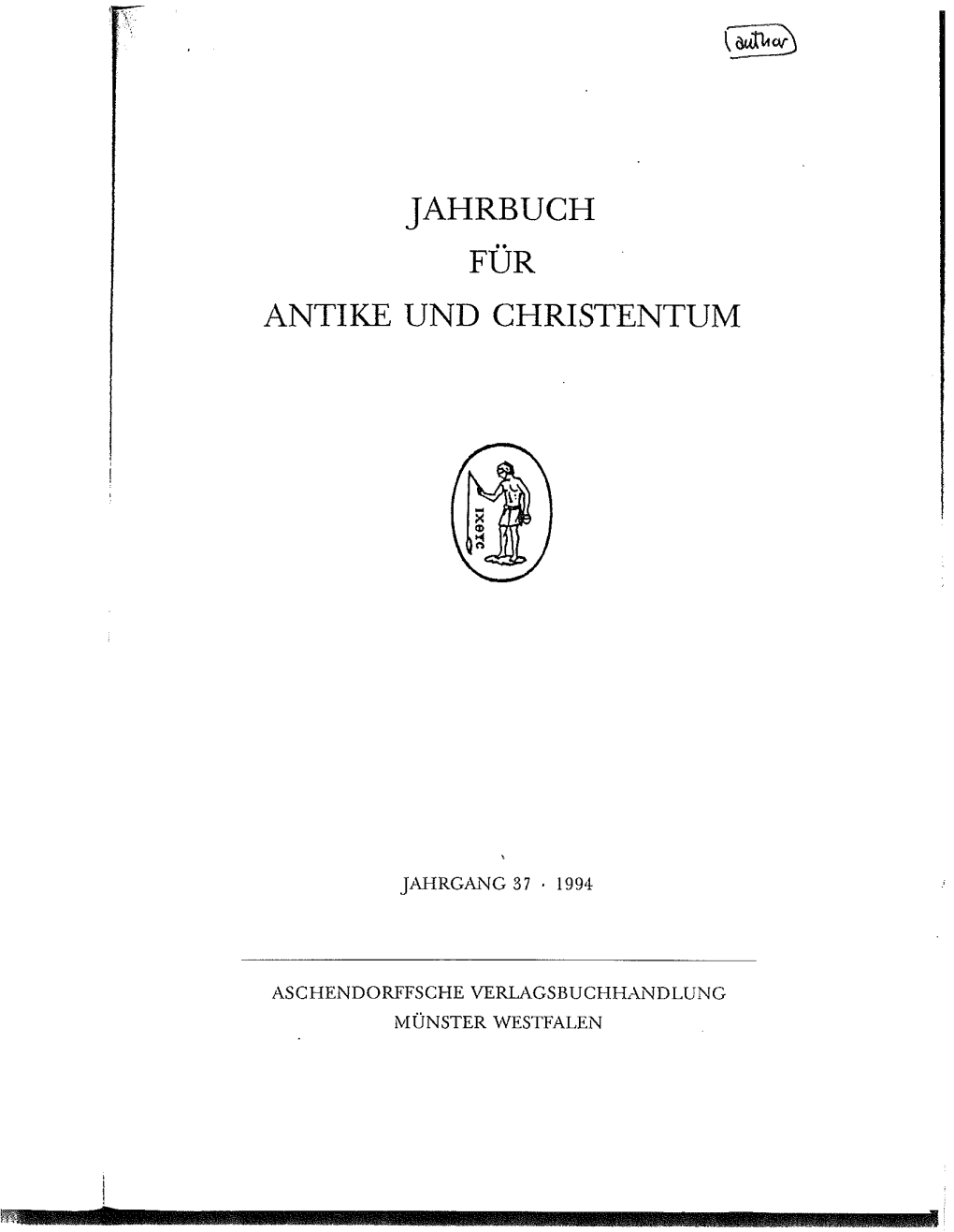 Jahrbuch for Antike Und Christentum