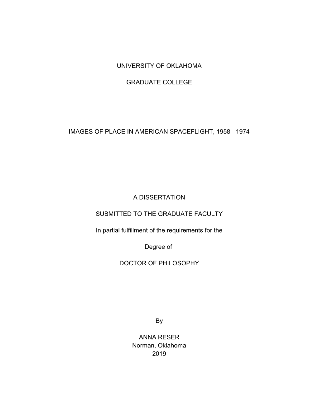 1974 a Dissertation Submitted to The