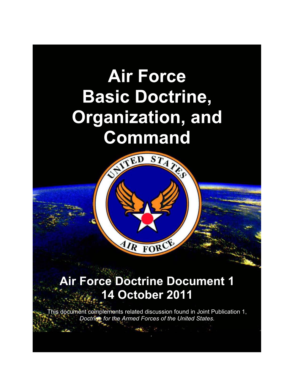 Air Force Basic Doctrine, Organization, and Command