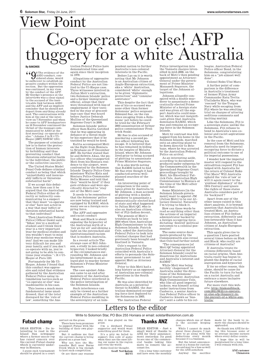 Co-Operate Or Else! AFP Thuggery for a White Australia