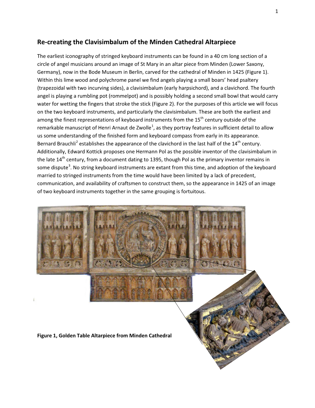 Re-Creating the Clavisimbalum of the Minden Cathedral Altarpiece