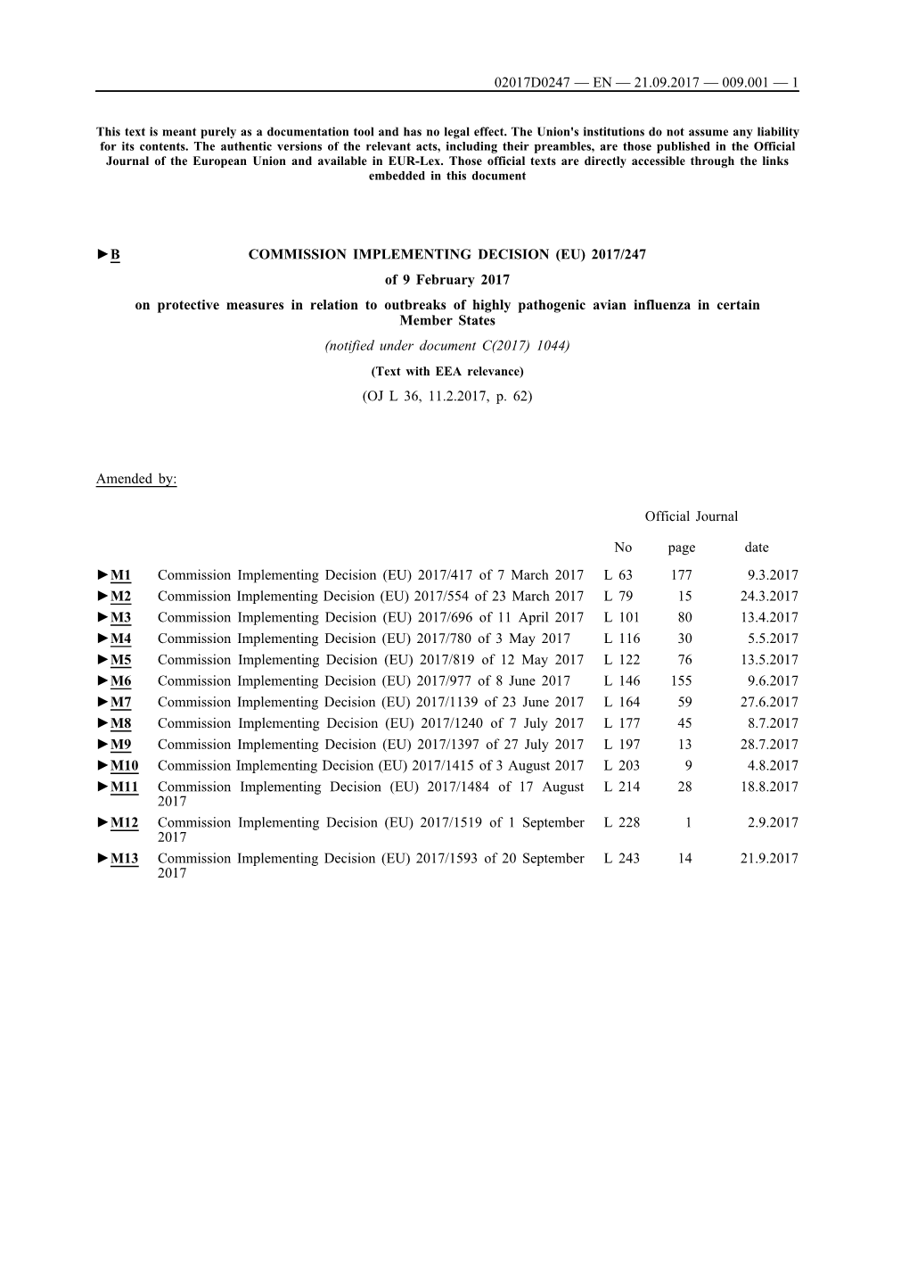 B Commission Implementing Decision (Eu