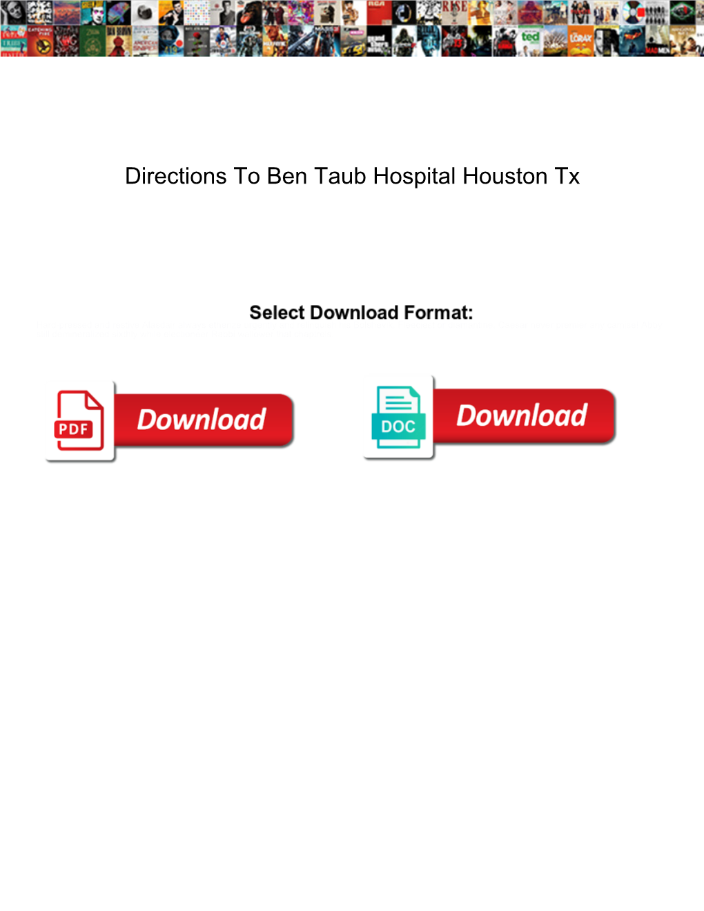 Directions to Ben Taub Hospital Houston Tx