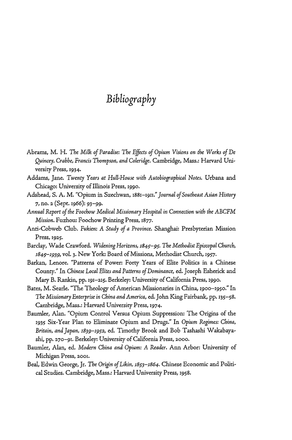 Bibliography