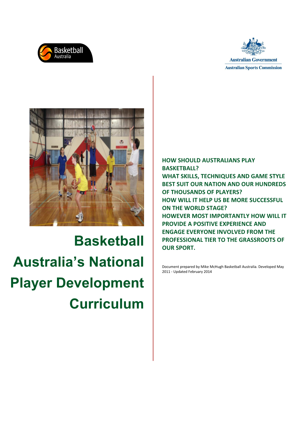 Basketball Australia's National Player Development Curriculum