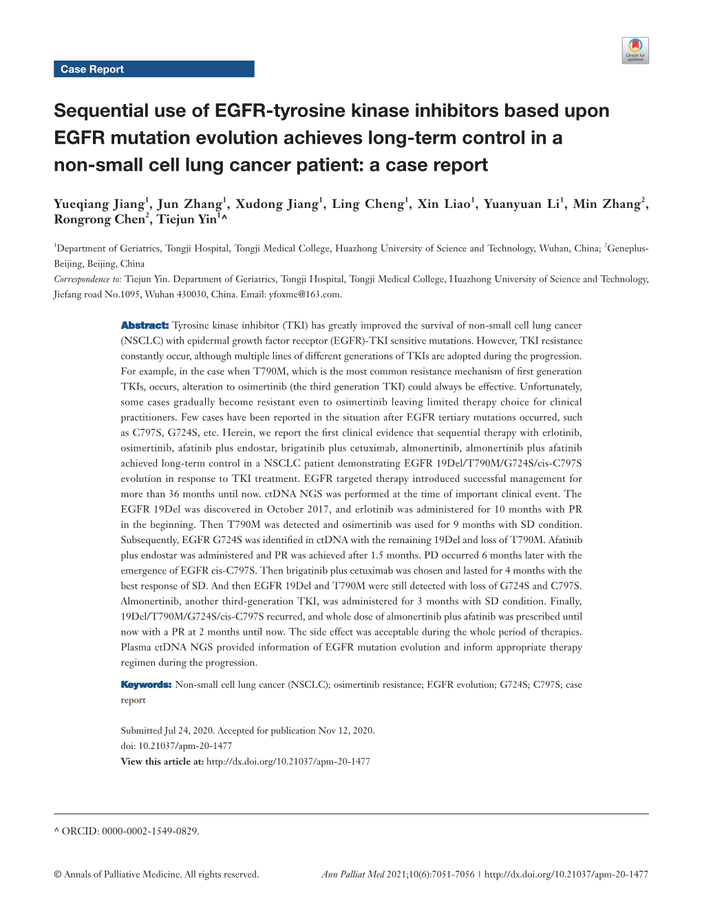 Sequential Use of EGFR-Tyrosine Kinase Inhibitors Based Upon EGFR Mutation Evolution Achieves Long-Term Control in a Non-Small Cell Lung Cancer Patient: a Case Report